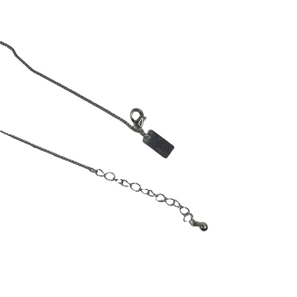 American Eagle Silver Tone E Monogram Initial Y Chain Necklace - Picture 7 of 9